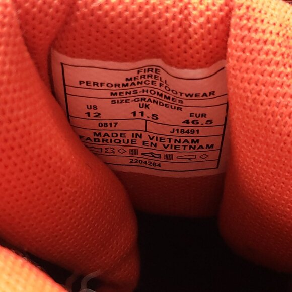 Merrell Chameleon-7 Mens Size 12 Mid Waterproof Hiking Boots Black Leather - Picture 8 of 8